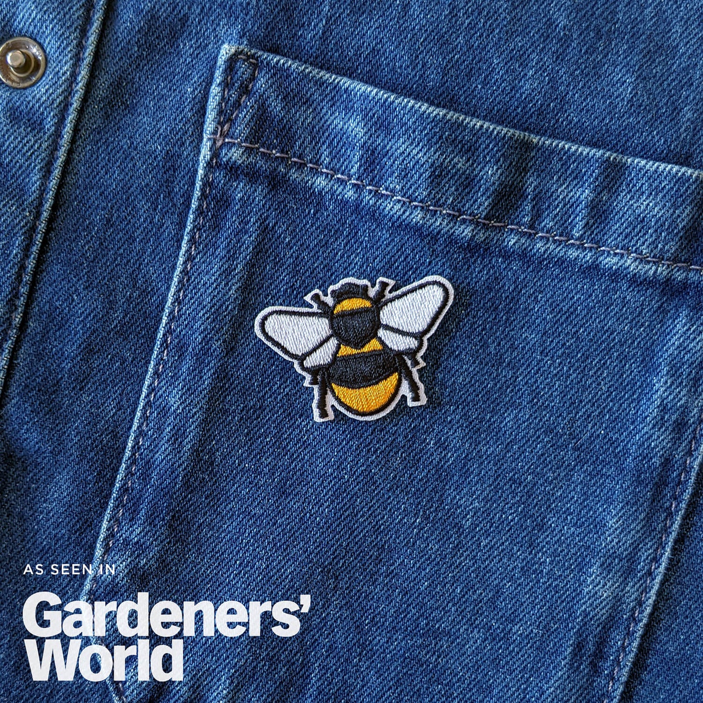 Iron On Bee Patch featured in BBC Gardeners' World Magazine Christmas Gift Guide 2024